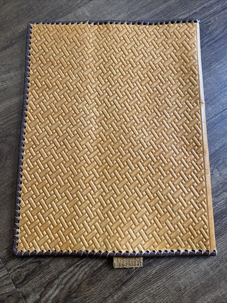 Handmade Tooled Leather Vilnius Brown Book Cover