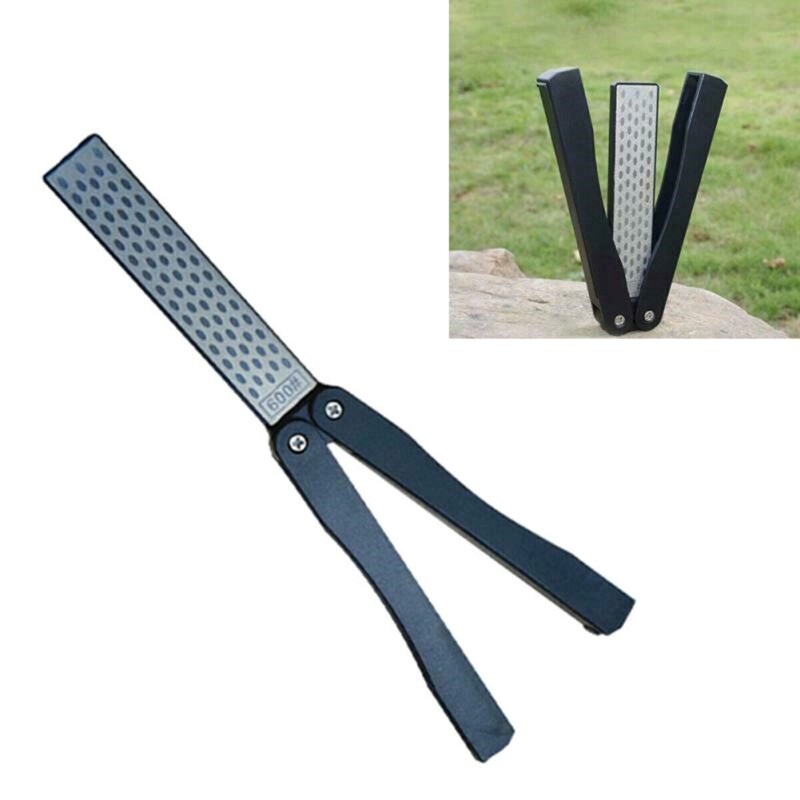 Portable Double-sided Fold Pocket Sharpener Diamond Knife Sharpening Stone Tool