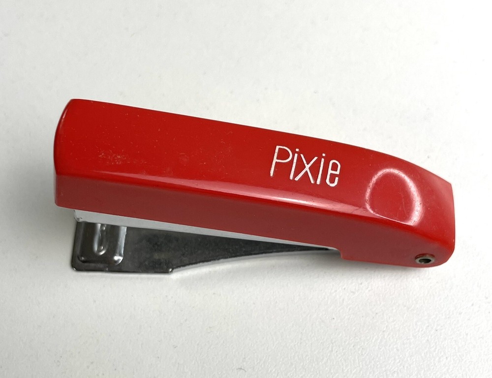 Bates Pocket Pixie Stapler Red with Box of Staples