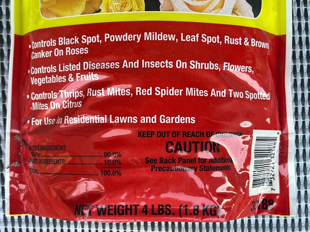4lbs Hi-Yield Dusting Wettable Sulfur Control Thrip Mite Mildew Black Spot NEW