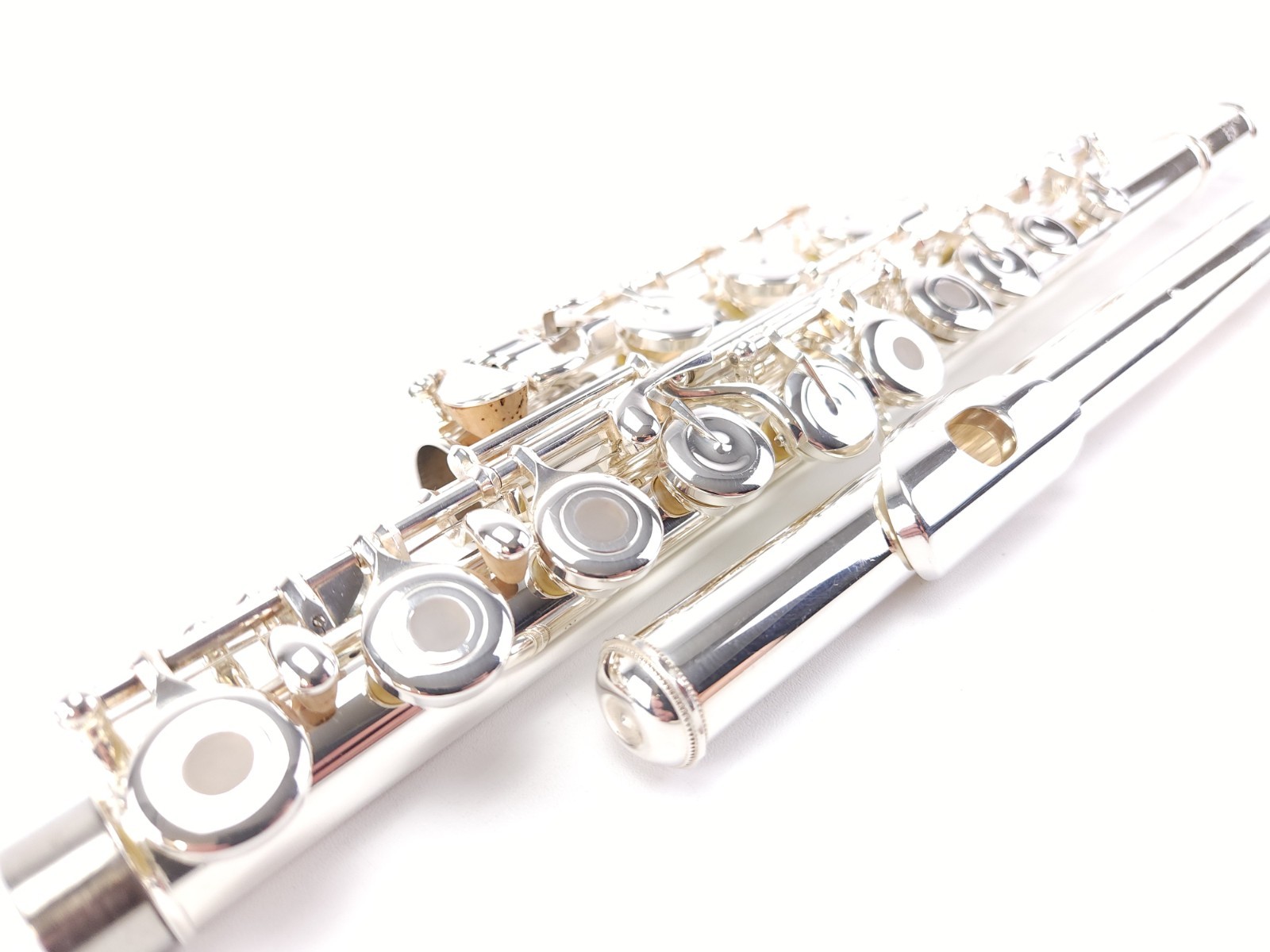 Pearl 665 Open Hole Silver Head Intermediate Stepup B Foot Flute Reconditioned++