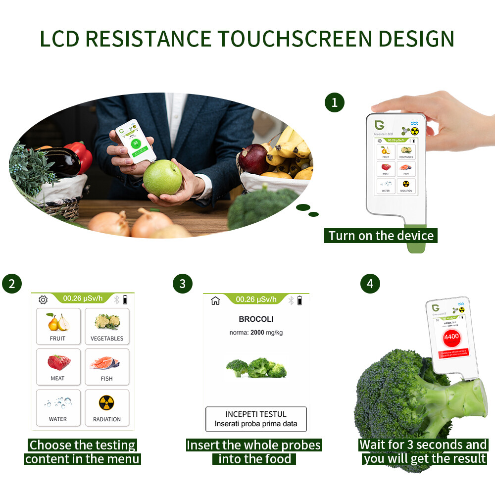 GREENTEST 6 High Accuracy Food, Meat, Fish Nitrate Tester, water TDS Bluetooth