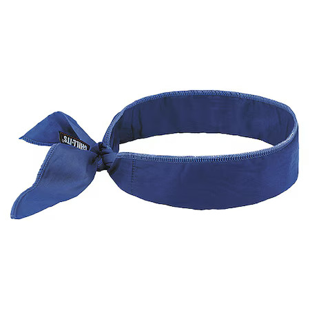 Ergodyne 6702 Evaporative Cooling Bandana, Solid Blue