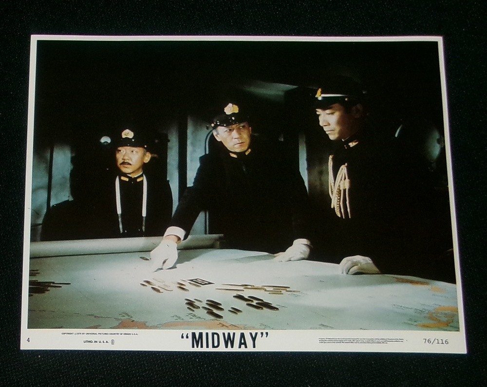 Orignl 8x10 Lobby Card Set MIDWAY Fonda HESTON Coburn MITCHUM Mifune WAGNER Ford