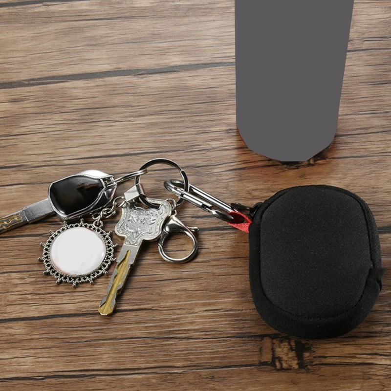 Water Resistant Earphone Case With Soft Interior And Portable Attachment Hook