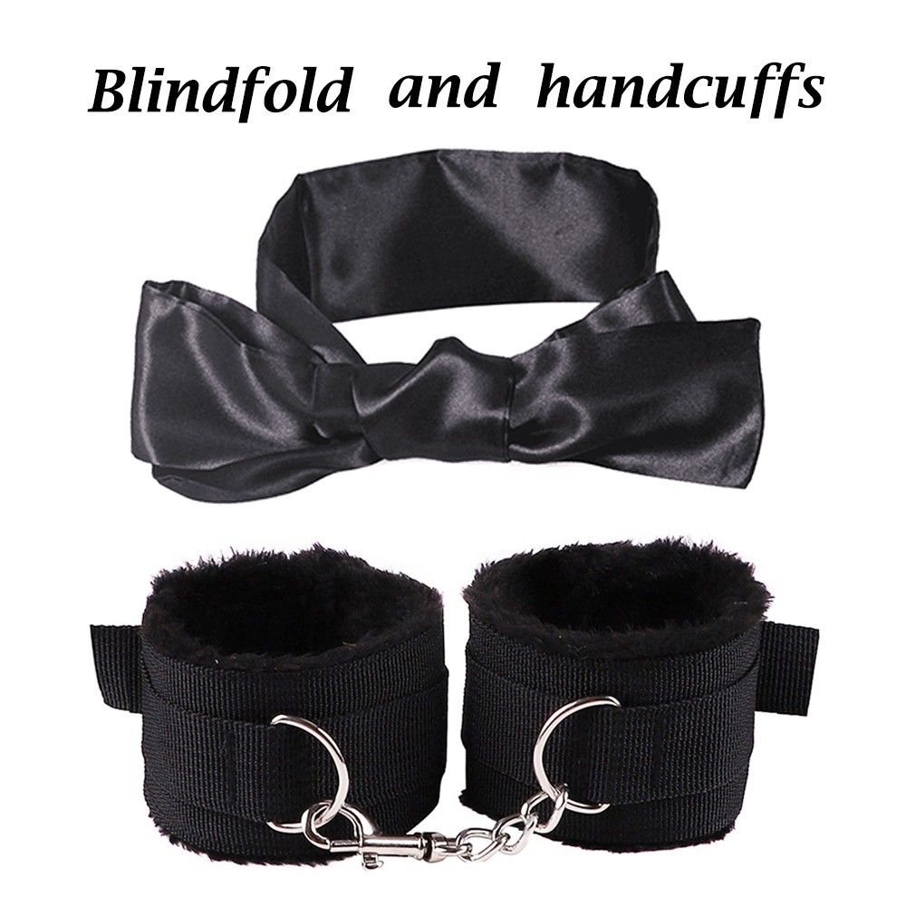 Cozy Feel Soft Multicolor Satin Blindfold Couple Game Love Cosplay mask 2 Pieces