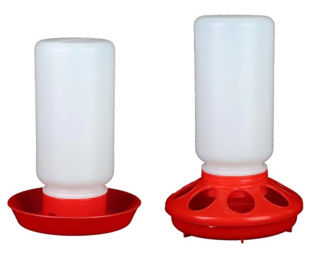 1 Quart Feeder & Water Bottle Set Poultry Chicken Chicks Quail