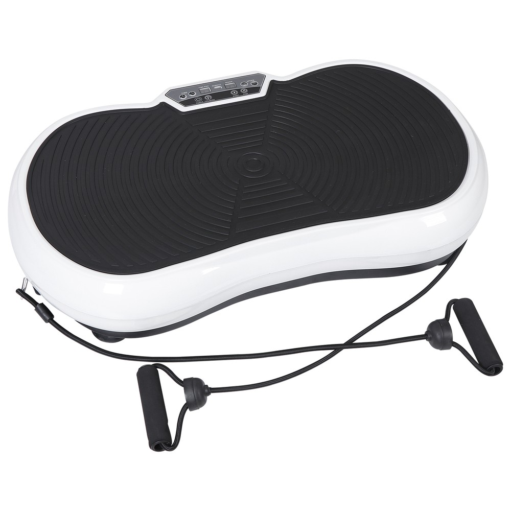 Slim Vibration Plate Exercise Machine Vibro Shaper 3 Program W/ Bluetooth White