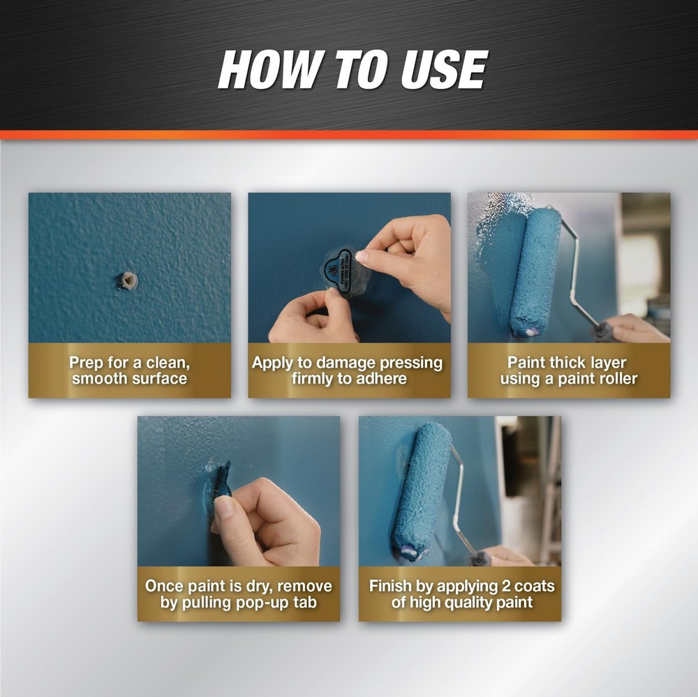 DAP Eclipse Rapid Wall Repair Patch, 2 in, 4 Pack (7079809161) 2 Inch, White