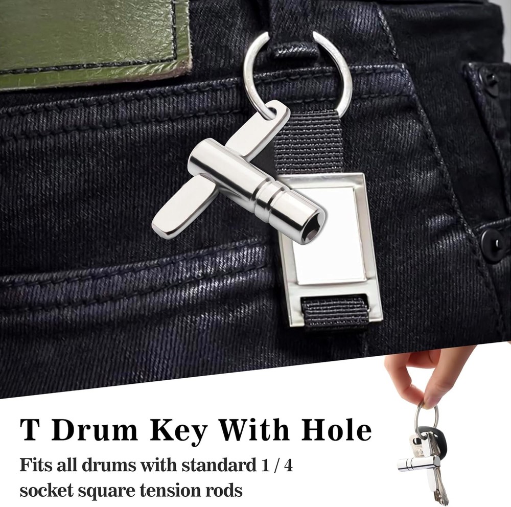 4 Pack Drum Keys - Universal Tool for Tuning High Tension Drums, Includes...