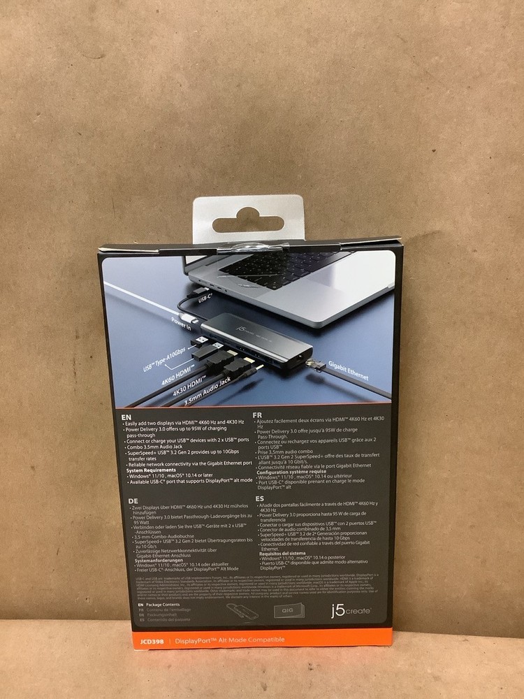 J5 CREATE USB-C DOCK IN BOX (G29012349)