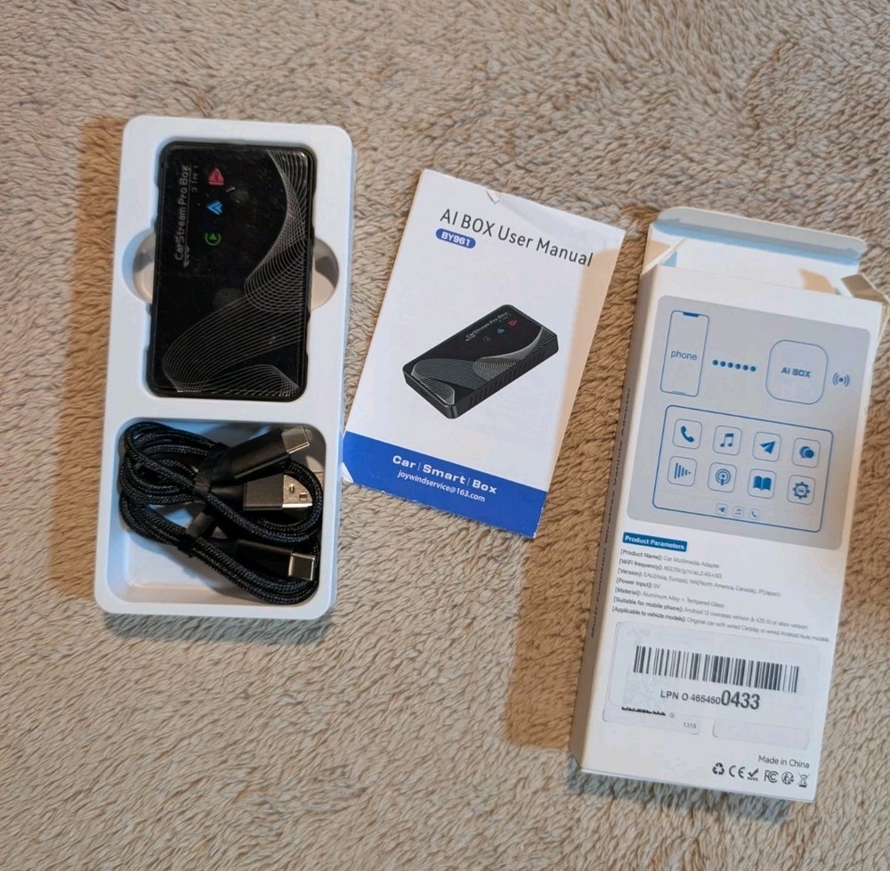 Android & IOS - BY961 Wireless AI Box Adapter Carplay Auto Android Smart Box