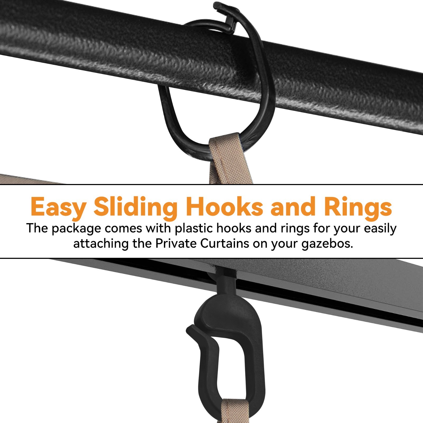 Universal Gazebo Mosquito Netting Replacement Sidewalls for Patio