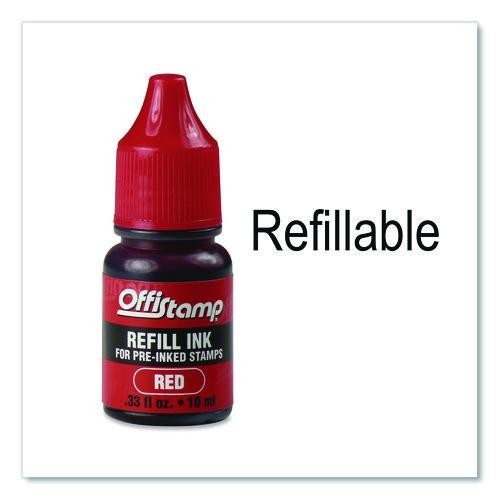 Offistamp Pre-Inked Message Stamp with Blank Date Box, ENTERED, Red Ink