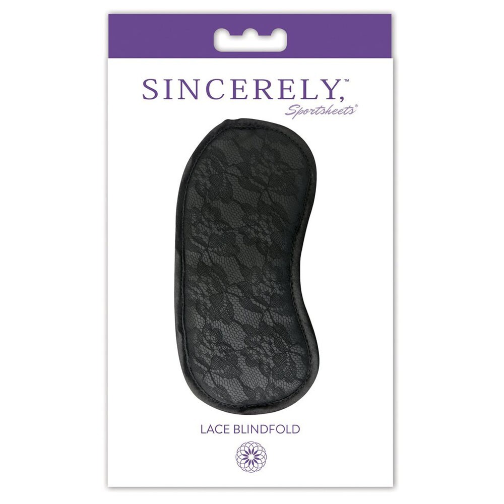 Sportsheets Sincerely Lace Blindfold Black