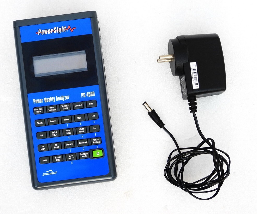 POWERSIGHT MODEL PS4500 DIGITAL PORTABLE REMOTE OPERATED POWER QUALITY ANALYZER