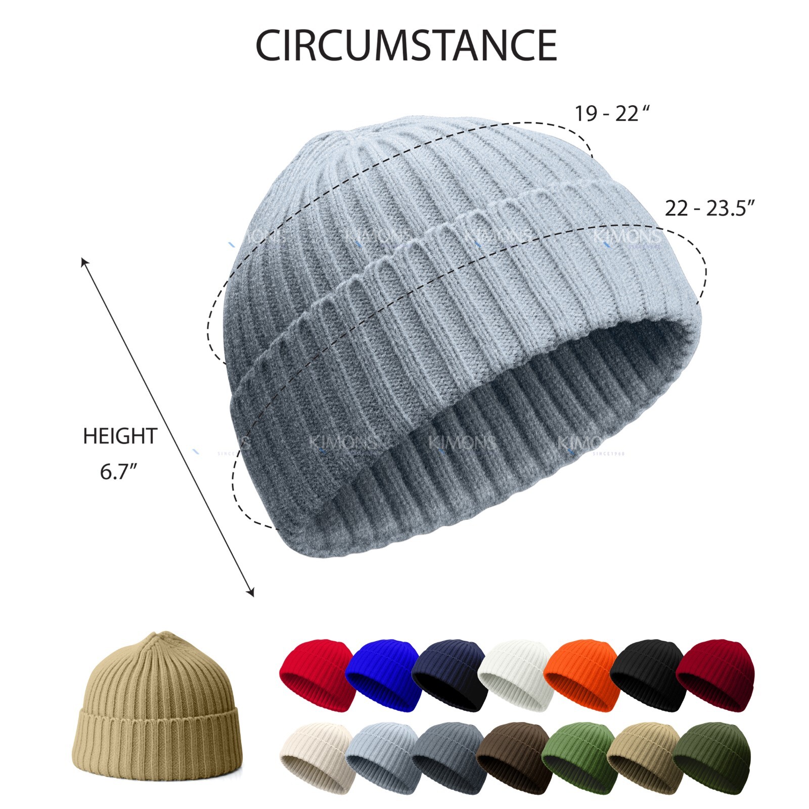 Mini Short Fisherman Beanie Hat Ribbed Docker Winter Warm Knitted Skull Cap cuff