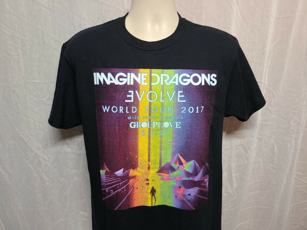 2017 Imagine Dragons Evolve World Tour Adult Medium Black TShirt