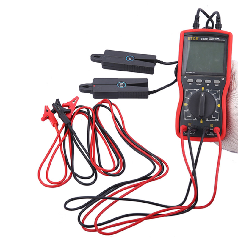 ETCR4000 Double Clamp Digital Phase Voltmeter New #