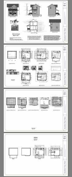 20x16 Tiny House -- PDF Floor Plan -- 547 sq ft -- Model 1