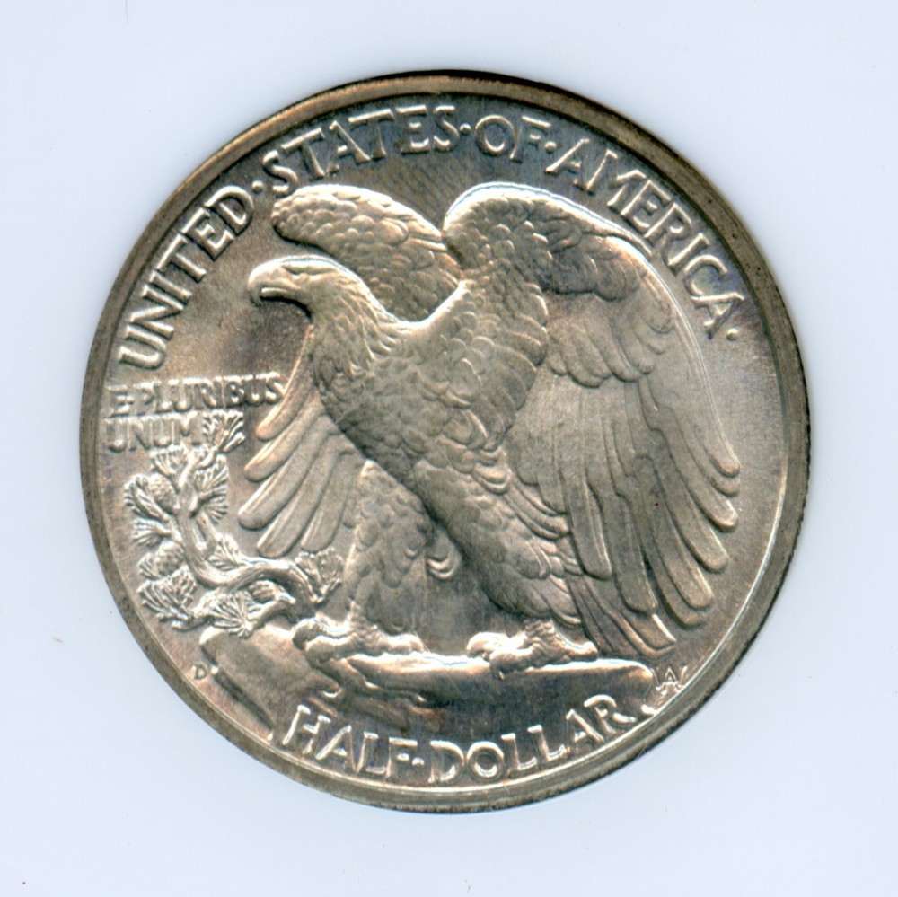 1944 D Walking Liberty Silver Half Dollar NGC MS 66