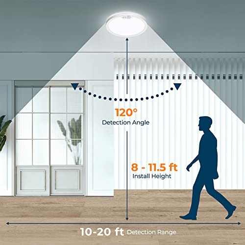 Motion Sensor Ceiling Light Wired, 8.7 Inch 3000K 4000K 5000K 8.7inch-1pack
