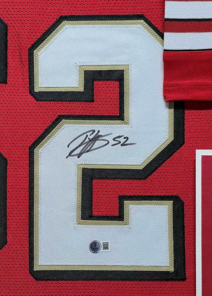 Framed Patrick Willis San Francisco 49ers Pro Style Custom Jersey BAS Authent...