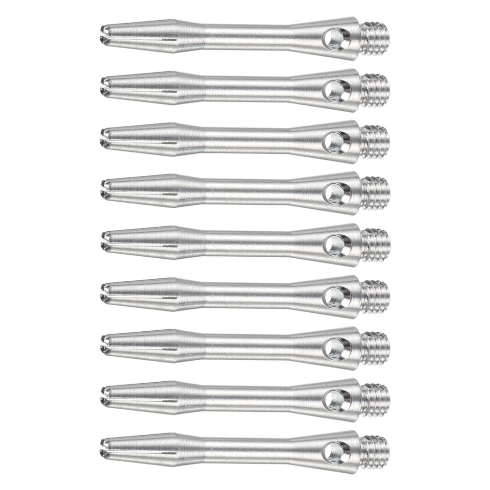 9Pc Dart Shaft,Aluminum Medium 2BA Thread Dart Stem Replacement Silver Tone,35mm