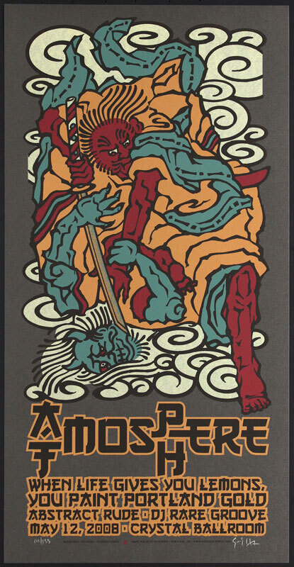 Atmosphere Poster 5/12/2008 Crystal Ballroom Portland OR Gary Houston /135