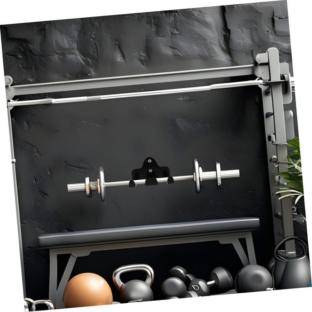 1set Space-saving Barbell Rack Vertical Wall Mount Barbell Holder Modern Desi...