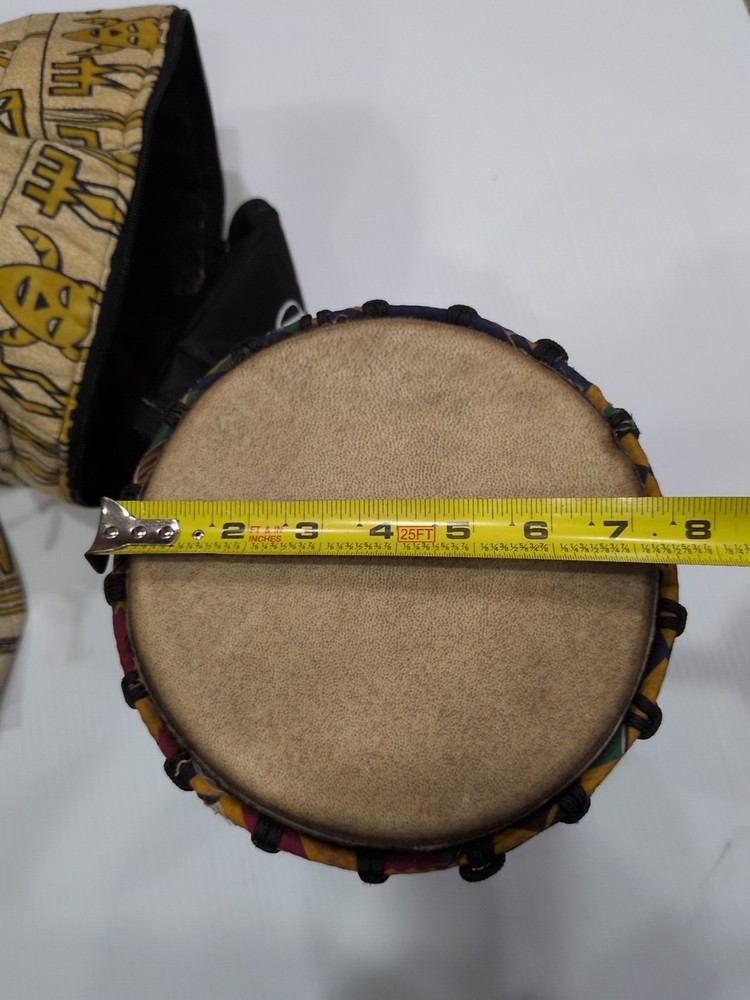 African Dejembe Drum With Carrying Case