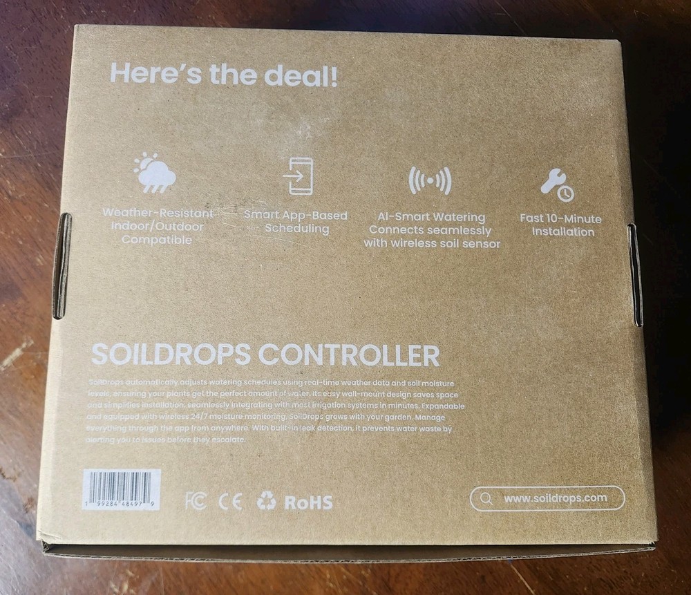 Soildrops Smart Irrigation Controller AI Powered Precision Watering 8 Zone WiFi