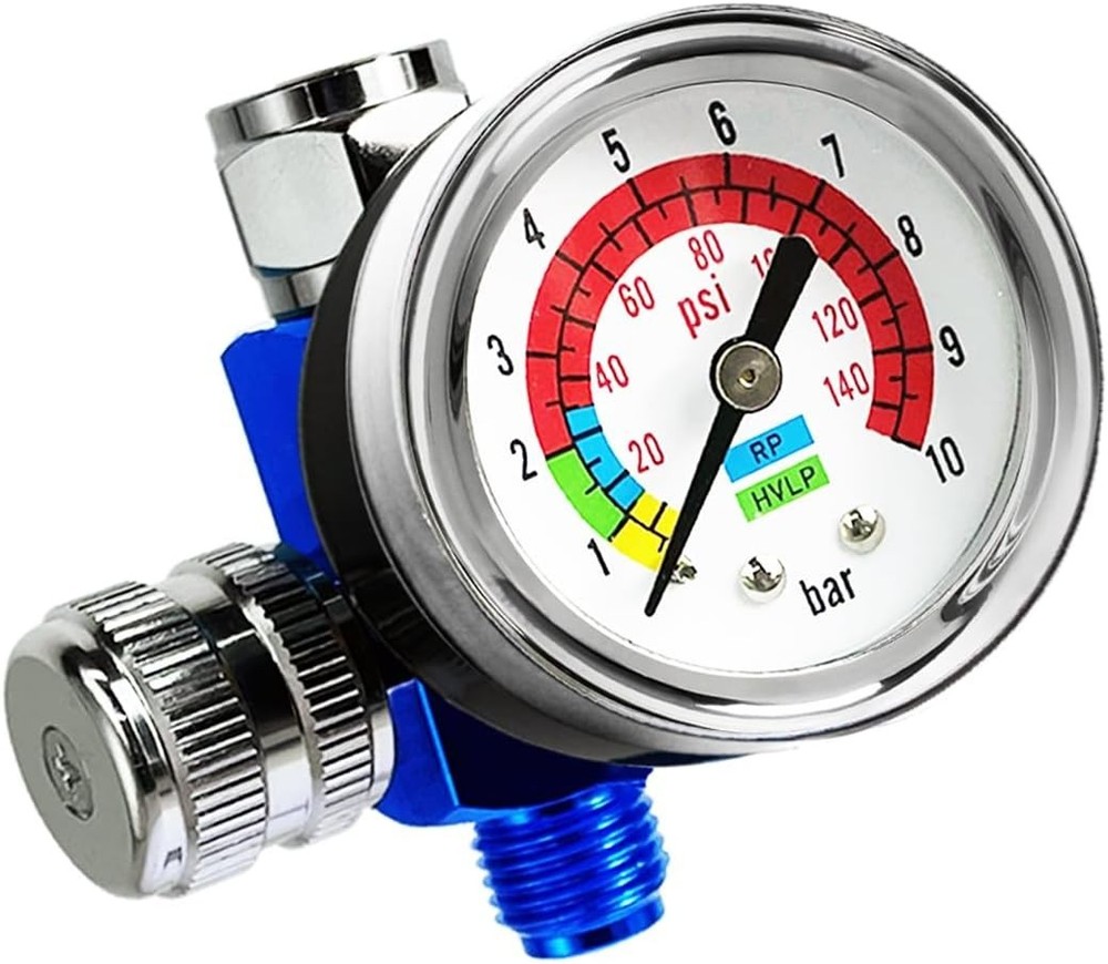 Precision Air Compressor Regulator & Flow Control Valve with Gauge - 1/4 NPT