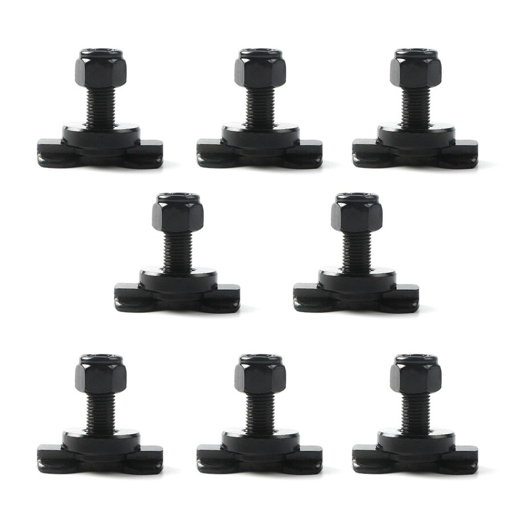 8PCS L-Track Double Lug Threaded Stud Nut Fitting Tie Down for RV Camper
