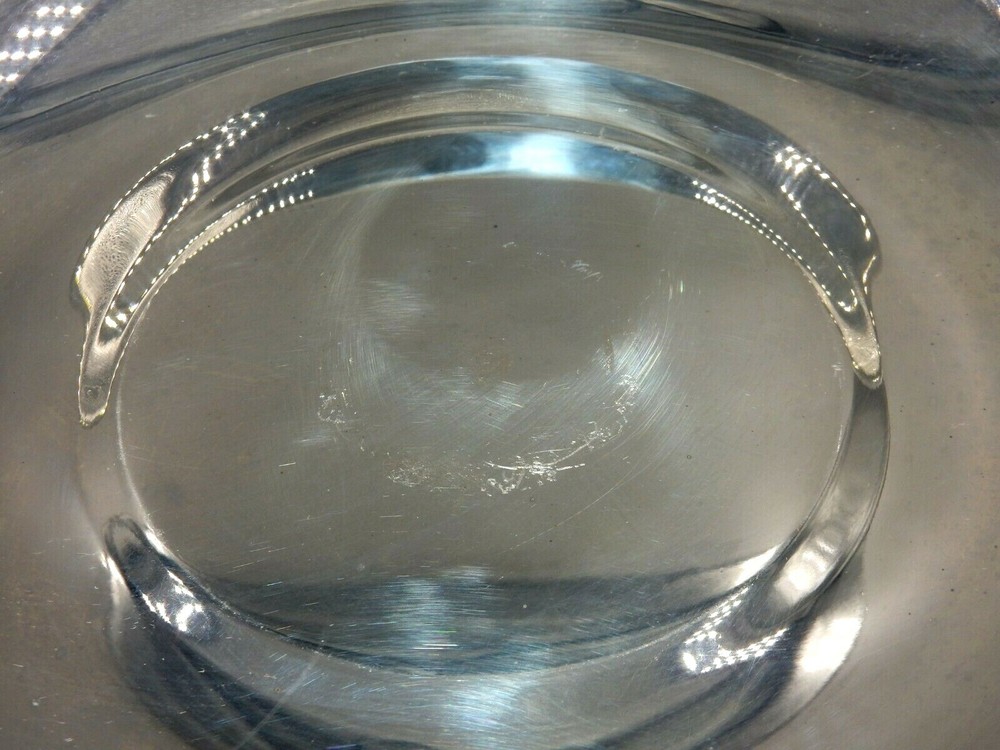 VINTAGE WM ROGERS SILVERPLATE FOOTED COVERED CASSEROLE DISH W/ PYREX INSERT