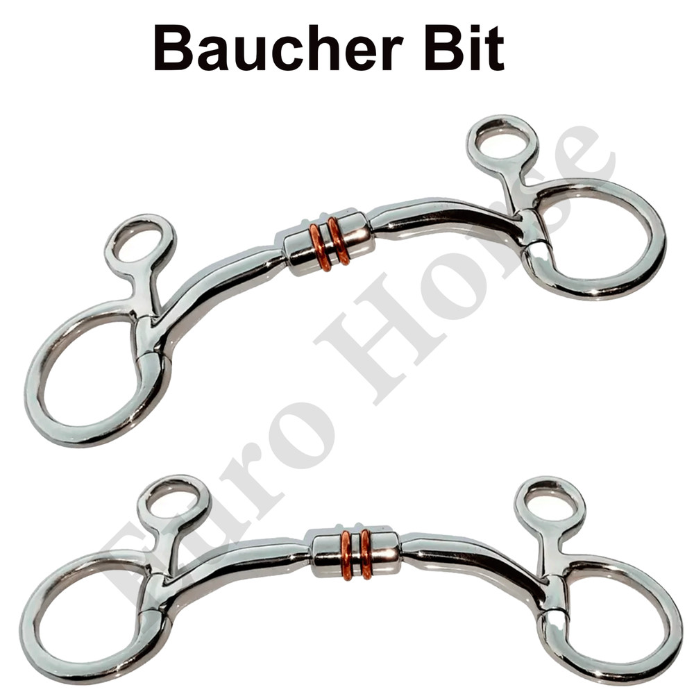 Boucher Horse Bit Comfort Barrel Copper Roller Mouth Snaffle Bits All Sizes