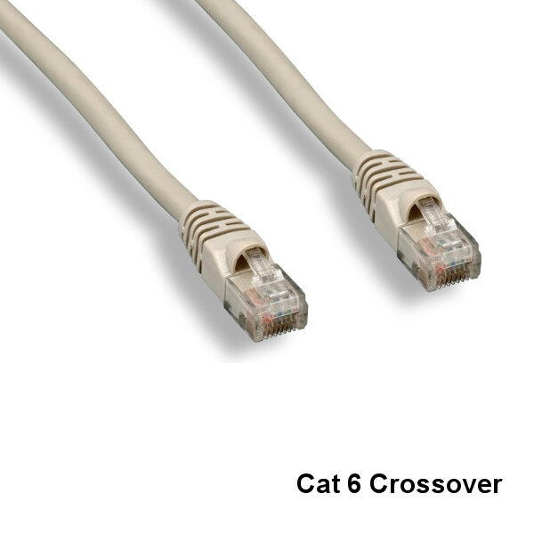 Kentek Gray 25ft Crossover Cat6 UTP Ethernet Patch Cord 24AWG PC Switch Router