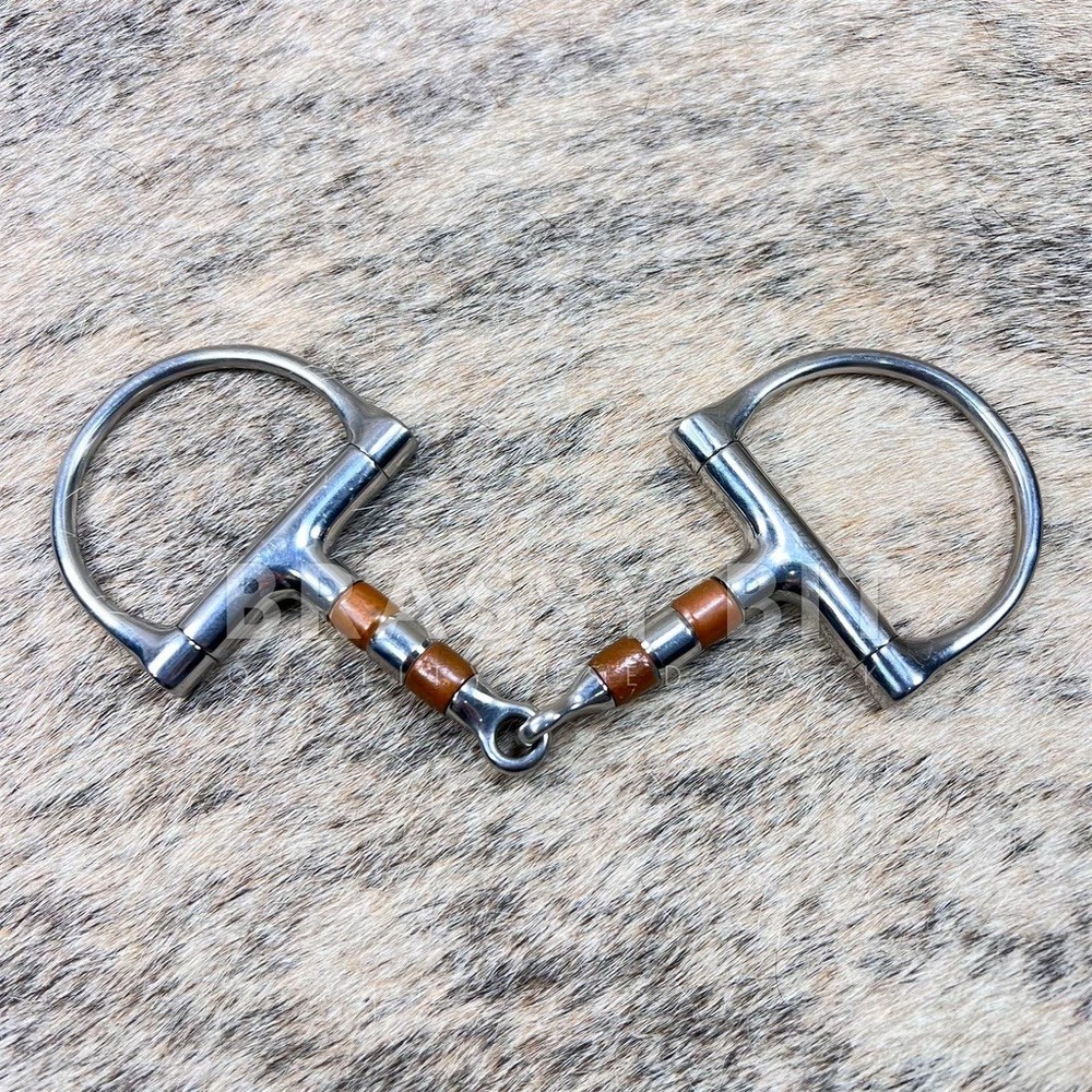 5" D Ring Snaffle w/ Copper Rollers