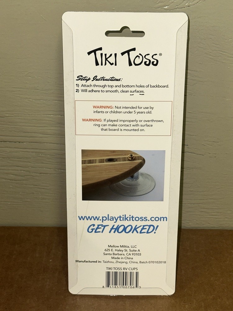 Tiki Toss Suction Cups Accessory Kit Tailgate RV Beach Game Replacement Set NOS