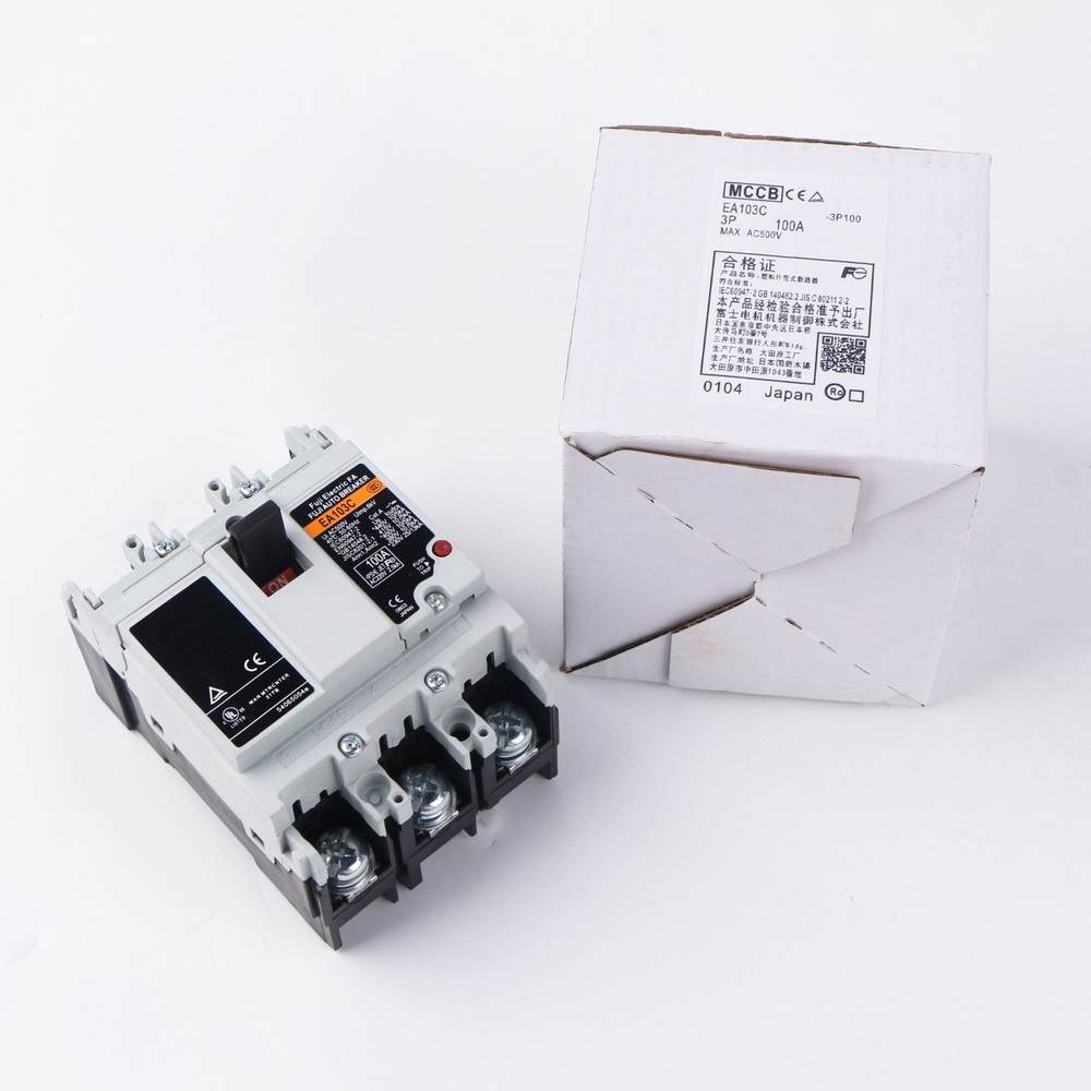 1PCS NEW FUJI EA103C 3P 100A Molded Case Circuit Breakers