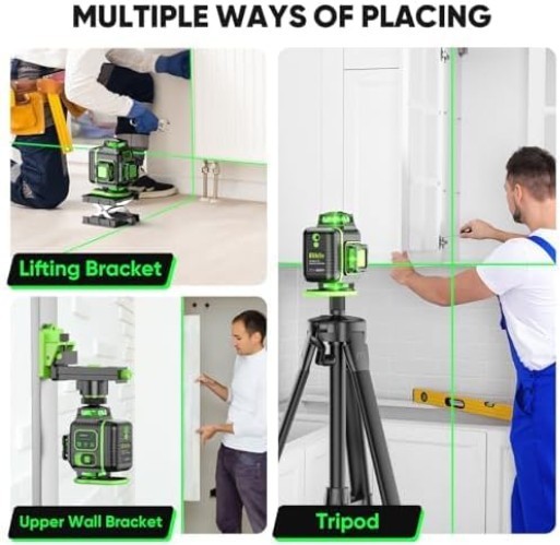 360° Self Leveling Laser Level with Tripod 165FT Green Lines Construction