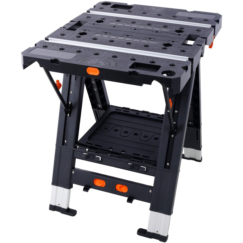 Portable Folding Work Table, 2-in-1 as Sawhorse & Workbench