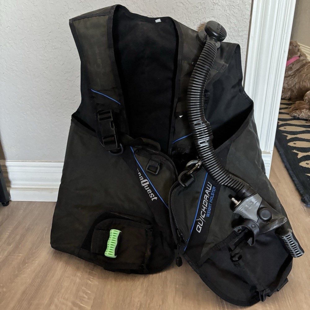 SeaQuest Scuba Diving BCD Buoyancy Compensator XL Quick Draw Integrated Weights