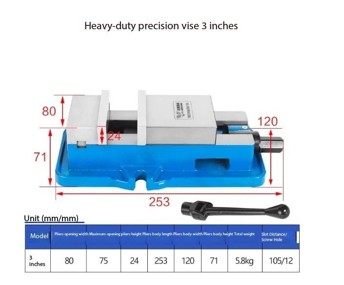 High-precision Milling Machine Vise Angle-fixed Bench Vise Flat-mouthed Pliers
