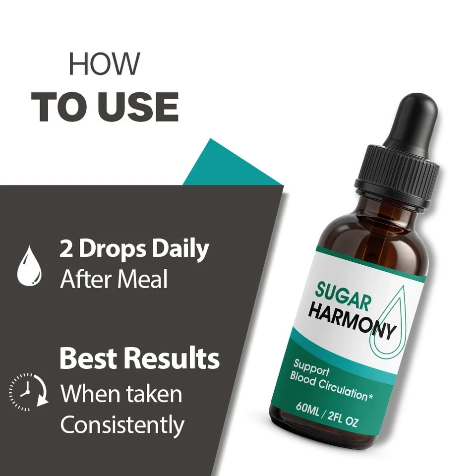 (6 Pack) Sugar Harmony Drops, SugarHarmony Maximum Strength Blood Support