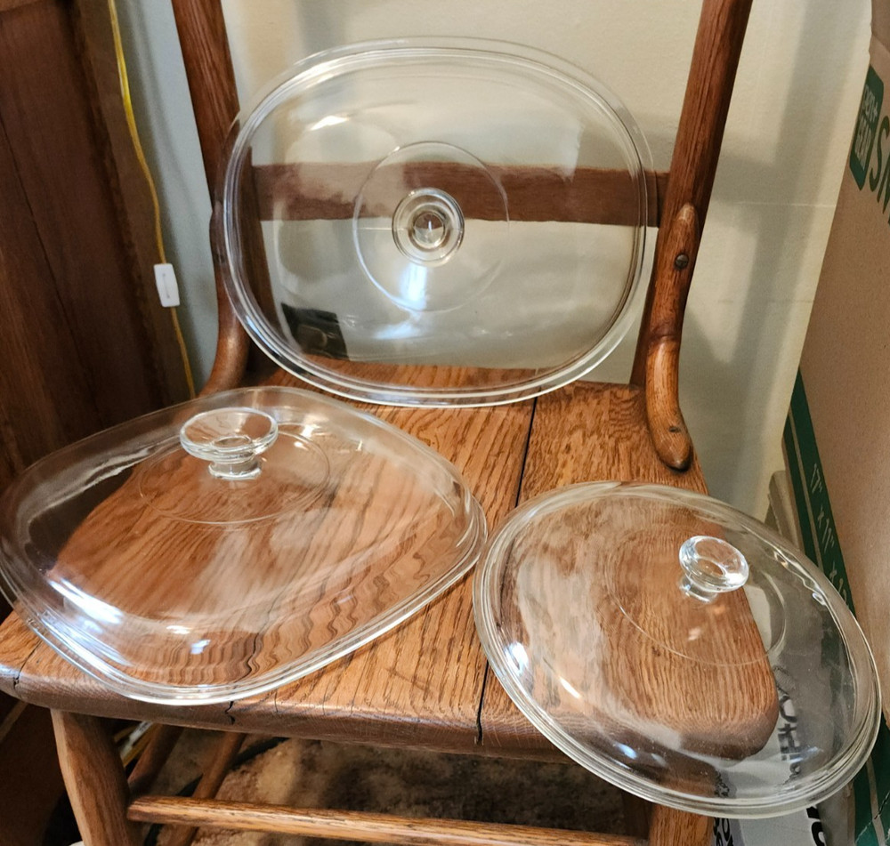 Corningware (Pyrex) Glass Lids - 2 sizes available