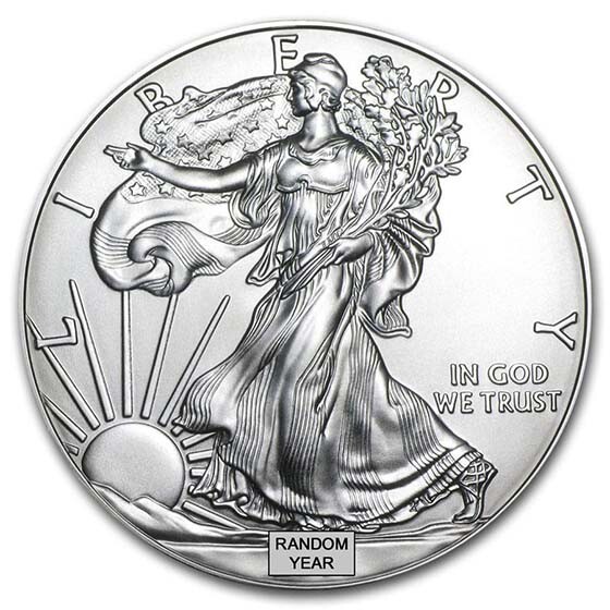 1 oz Silver American Eagle BU (Random Year) - SKU #23331