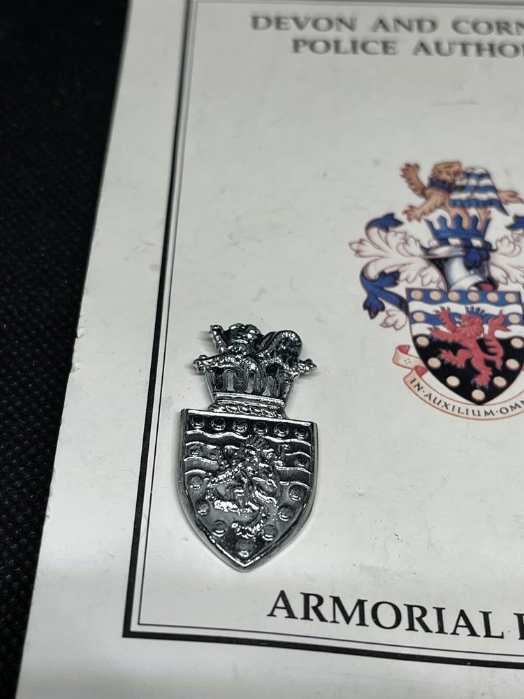 Obsolete Devon And Cornwall Police Cap Badges Paperwork Unusual Curios