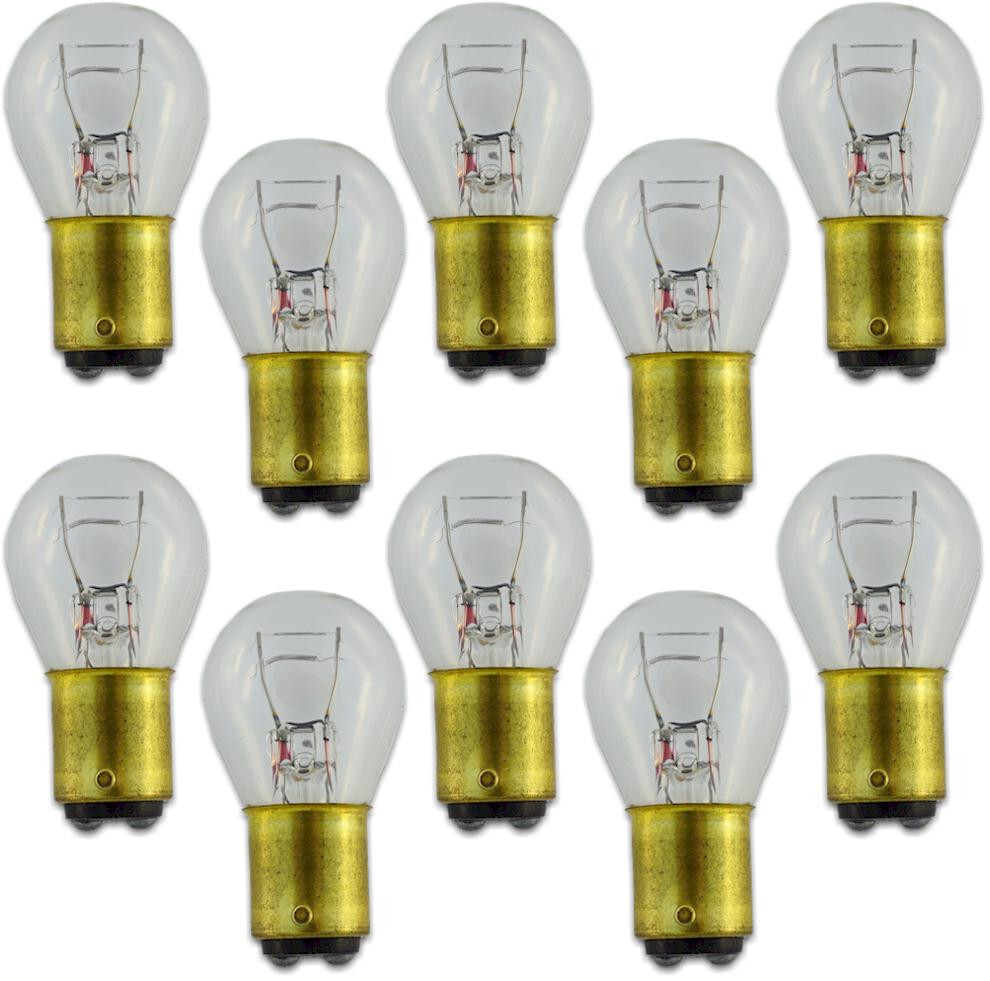 1157 12V Clear DUAL ELEMENT Light Bulbs - Tail/Signal/Brake *10 or 20 Pack!*