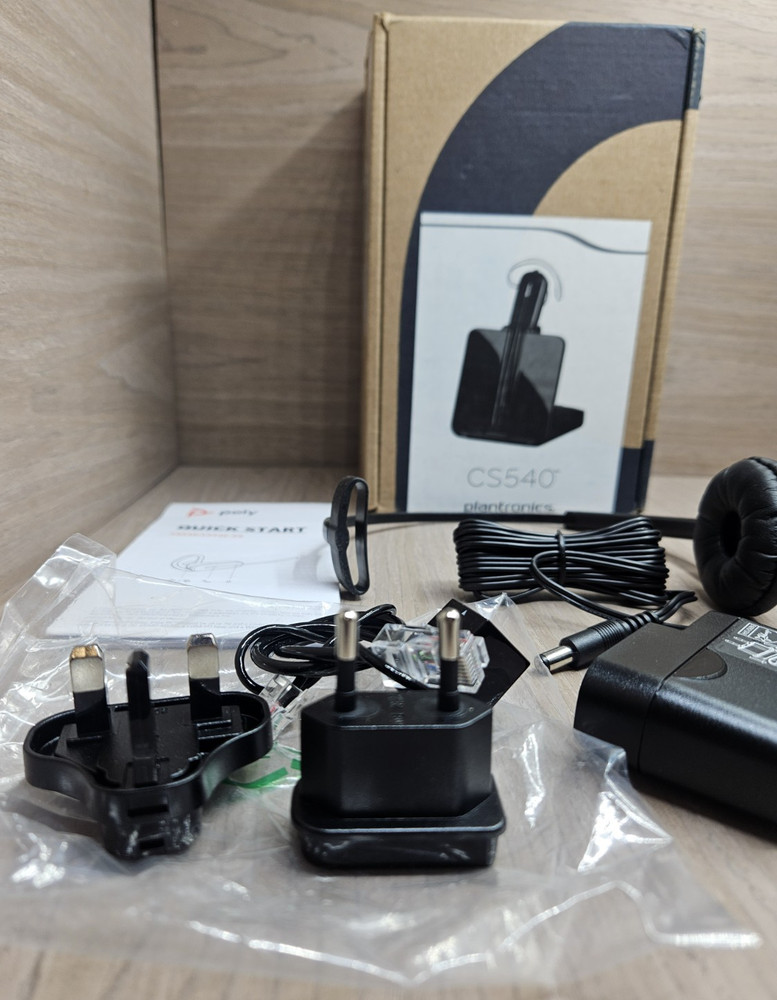 PLANTRONICS Poly CS540 Wireless DECT Headset Black New